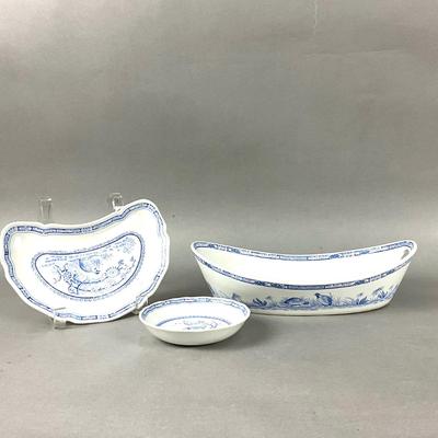 K960 Set of 3 Serving Pieces of Furnivals Quail China