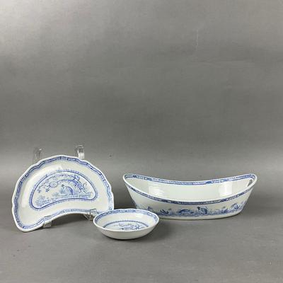 K960 Set of 3 Serving Pieces of Furnivals Quail China