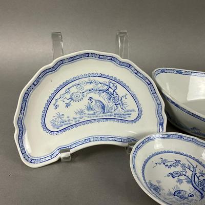 K960 Set of 3 Serving Pieces of Furnivals Quail China