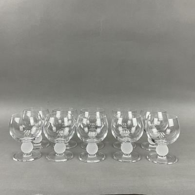 D967 Set of 10 Sasaki Crystal Wine Glasses