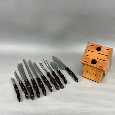K971 10pc Set of Vintage Cutco Knife Set and Block