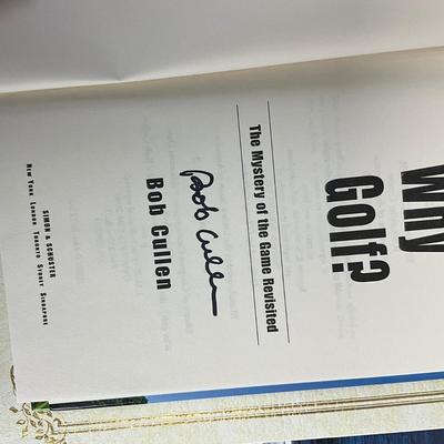 O996 Lot of Hardback Golfing Books- 2 Signed (Arnold Palmer & Bob Cullen)