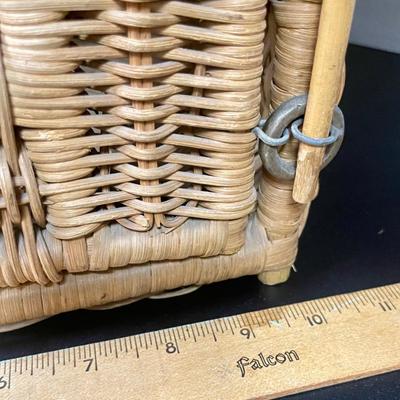 Vintage Rattan and Cane Animal Cage