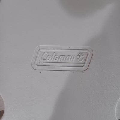 2 WINDCHIMES AND A COLEMAN COOLER ON WHEELS