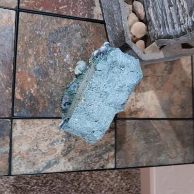 TABLE TOP WATER FOUNTAIN AND A FAUX GARDEN ROCK