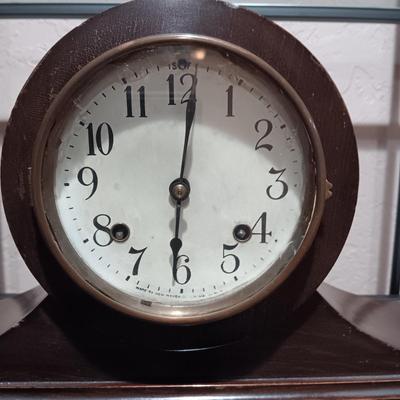 ANTIQUE TAMBOUR NO 17 NEW HAVEN CLOCK CO. MANTEL CLOCK