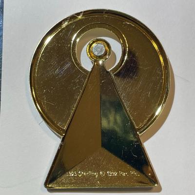 Lot #2 Star Trek Sterling Silver .925 (Dated 1992) Insignia 2" x 2-1/2" as Pictured.