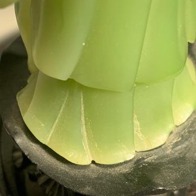 PAIR Faux Jade Asian Figrines