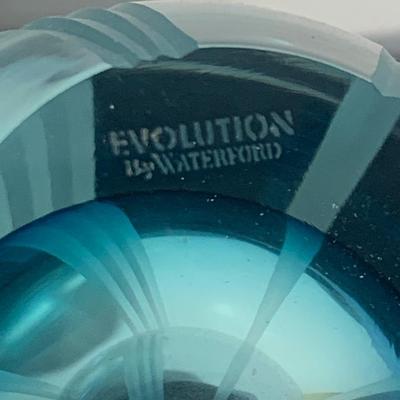 Heavy Waterford Aqua Marine Evolution Vase