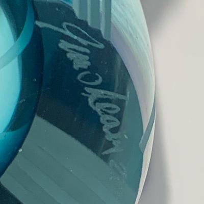 Heavy Waterford Aqua Marine Evolution Vase