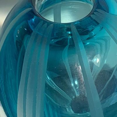 Heavy Waterford Aqua Marine Evolution Vase