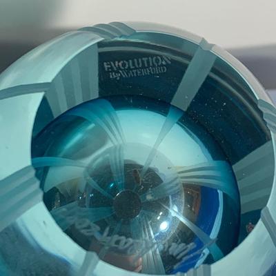 Heavy Waterford Aqua Marine Evolution Vase