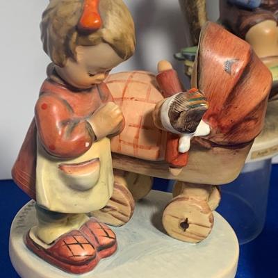 Hummel Figurines Lot All Raised/Affixed On Glass