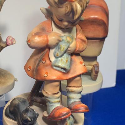 Hummel Figurines Lot All Raised/Affixed On Glass