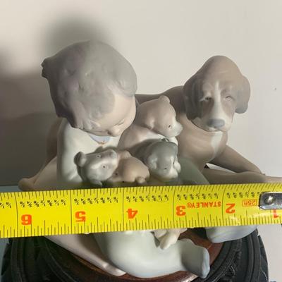 Lladro Figurine - Child With Dog & Puppies