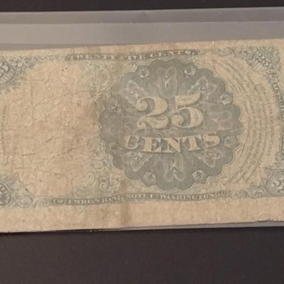 1874 U.S. Mint 25 Cent Fractional Paper Currency