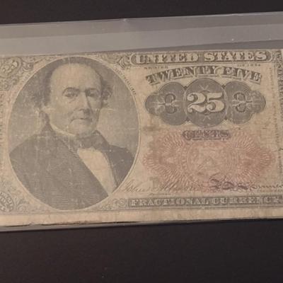 1874 U.S. Mint 25 Cent Fractional Paper Currency