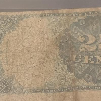 1874 U.S. Mint 25 Cent Fractional Paper Currency