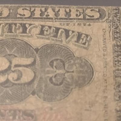 1874 U.S. Mint 25 Cent Fractional Paper Currency