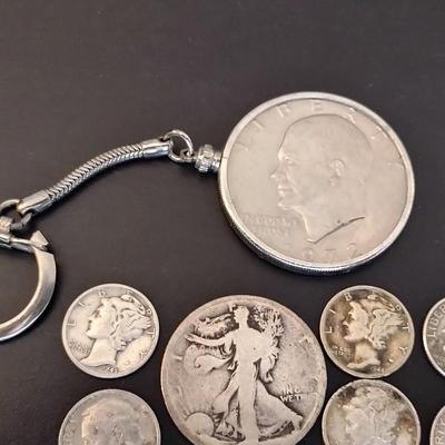 Assortment of Pre-1964 U.S. Mint Silver Coins Circulated (#93) Various Dates and Denominations (See Note Below)