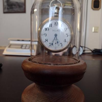Vintage Hamilton Railroad Pocket Watch with Glass Display
