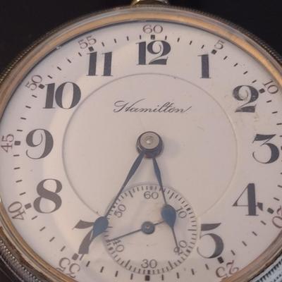 Vintage Hamilton Railroad Pocket Watch with Glass Display