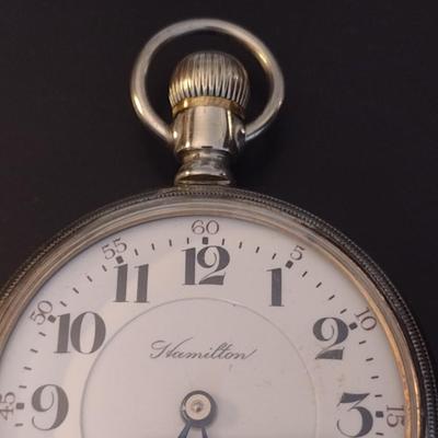 Vintage Hamilton Railroad Pocket Watch with Glass Display