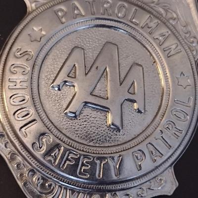 Vintage AAA School Safety Patrolman's Badge