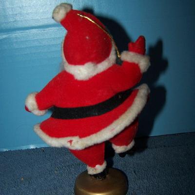 LOT 8 GREAT MCM 2 FLOCKED SANTAS