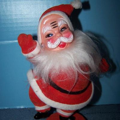 LOT 8 GREAT MCM 2 FLOCKED SANTAS