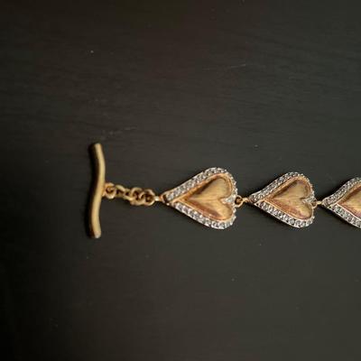 Vintage Rare Heart Artsy Link Bracelet