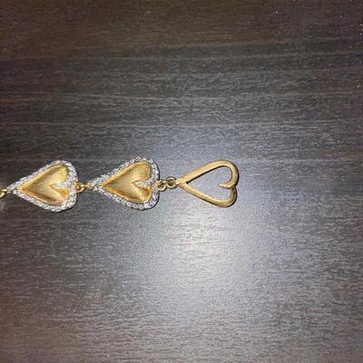 Vintage Rare Heart Artsy Link Bracelet