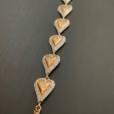 Vintage Rare Heart Artsy Link Bracelet