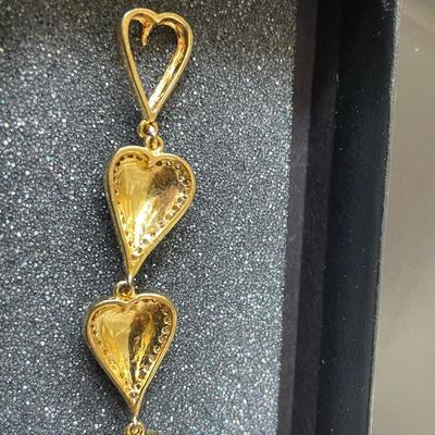 Vintage Rare Heart Artsy Link Bracelet