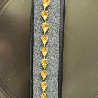 Vintage Rare Heart Artsy Link Bracelet