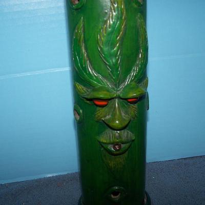 LOT 17 WEIRDEST MCM CHRISTMAS GREEN MAN TALL INCENSE BURNER