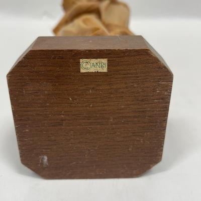 ANRI 11” Madonna, mother and son would Carved statue