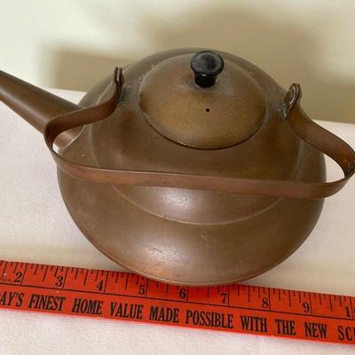 Vintage copper teapot and coffee pot