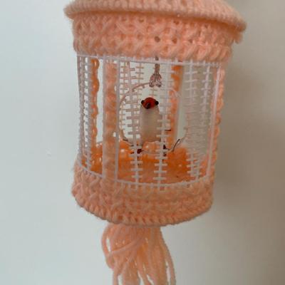 Butternut Wood duck signed by KA Nyhus & handmade birdcage
