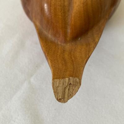 Butternut Wood duck signed by KA Nyhus & handmade birdcage