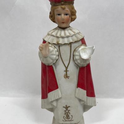 Vintage Infant Jesus of Prague Statue ArtMark 8 inches Tall