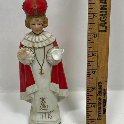 Vintage Infant Jesus of Prague Statue ArtMark 8 inches Tall