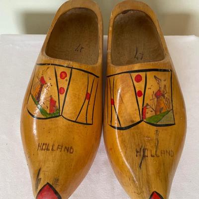Dutch wooden hand painted shoes/clogs