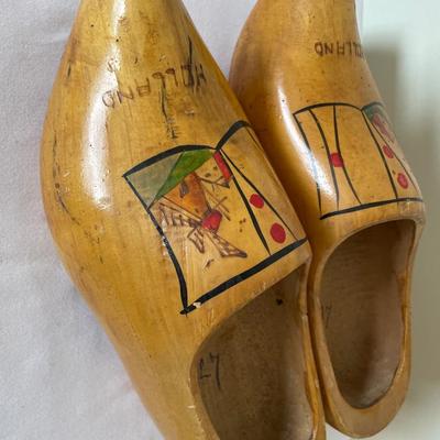 Dutch wooden hand painted shoes/clogs
