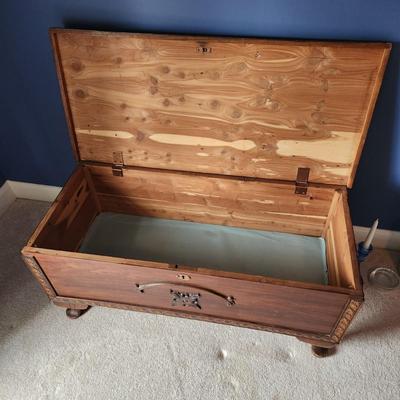 Vintage Hargrave Cedar Chest Co. Red Cedar Chest Chatham Va. 39x18x18