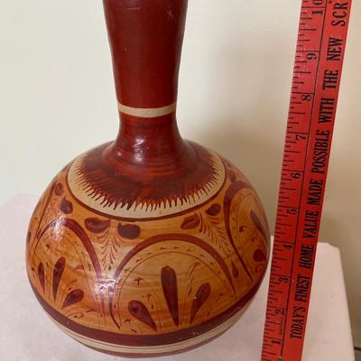Mexican hand painted vase