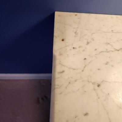 Antique Eastlake Marble Top Washstand Cabinet 29x16x28