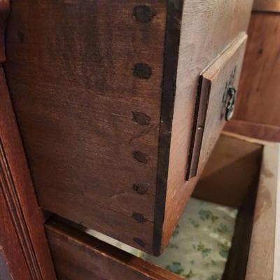 Antique Eastlake Marble Top Washstand Cabinet 29x16x28