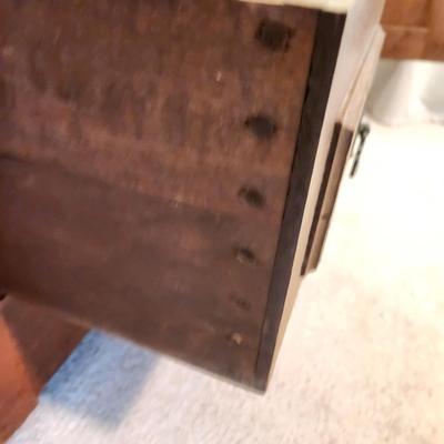 Antique Eastlake Marble Top Washstand Cabinet 29x16x28