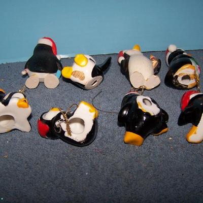 LOT 40 CUTE CHRISTMAS PENGUINS FIGURES & ORNAMENTS